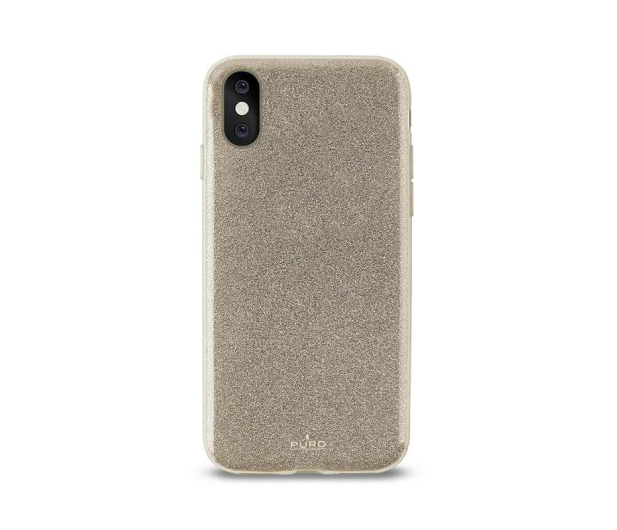 Etui Glitter Shine Cover do iPhone X/XS złote - 381589 - zdjęcie